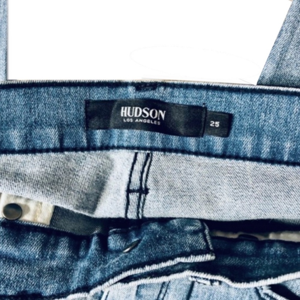 Hudson Geo Laser Cutout Skinny Jeans - Picture 6 of 7